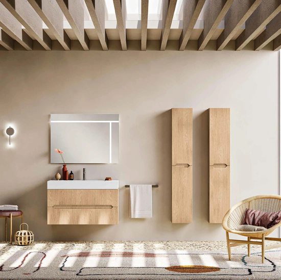 Mobile da Bagno sospeso Malia Rovere Chiaro di Modo Bluelife