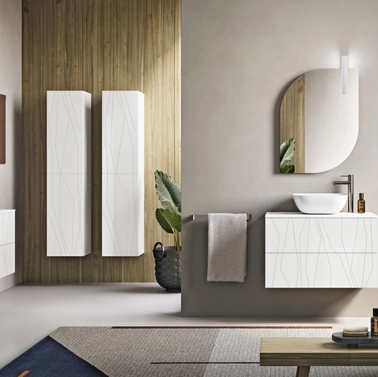 Mobile da Bagno sospeso Minos Bianco di Modo Bluelife