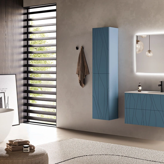 Mobile da Bagno sospeso Minos Blu di Modo Bluelife