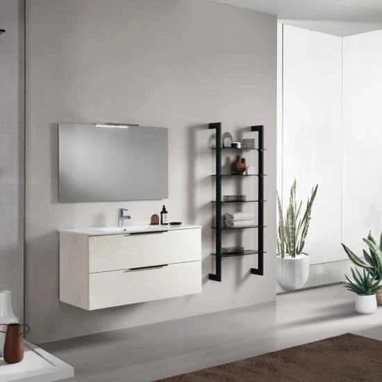 Mobile da Bagno sospeso Bora Larice Bianco di Modo Bluelife