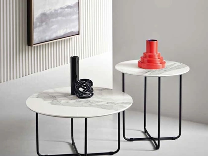 Tavolino in ceramica effetto marmo  Jon di Capodarte