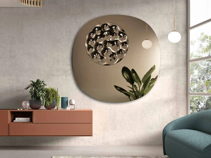 Specchio Bijou con inserto in vetro mosso di Capodarte