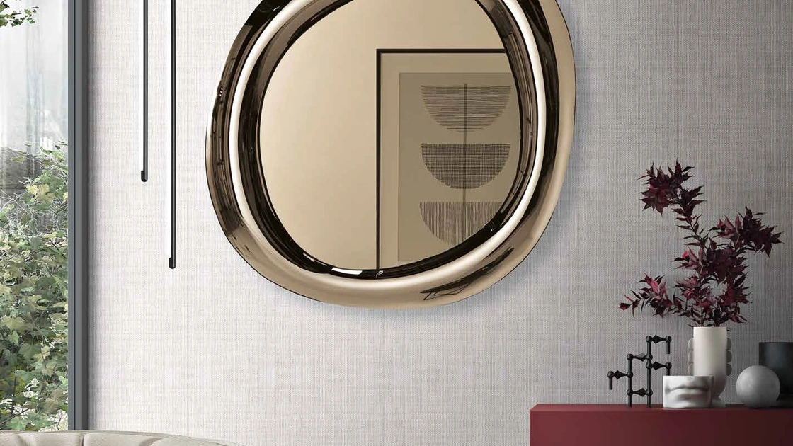 Specchio sagomato con cornice curva Move di Capodarte