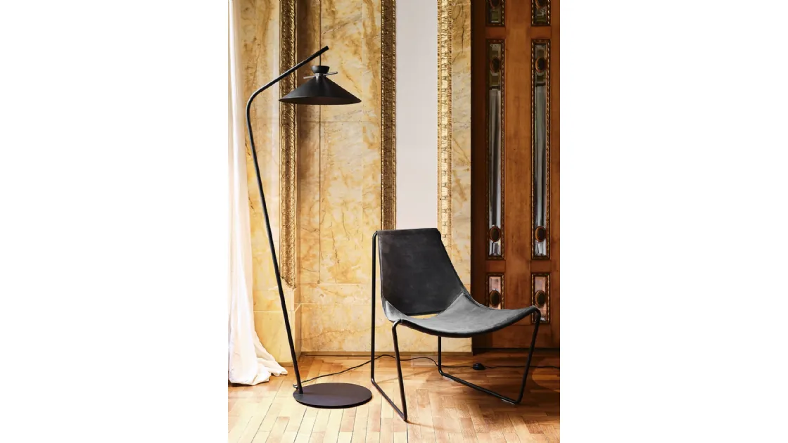 Lampada in metallo verniciato nero Japan Terra di Midj