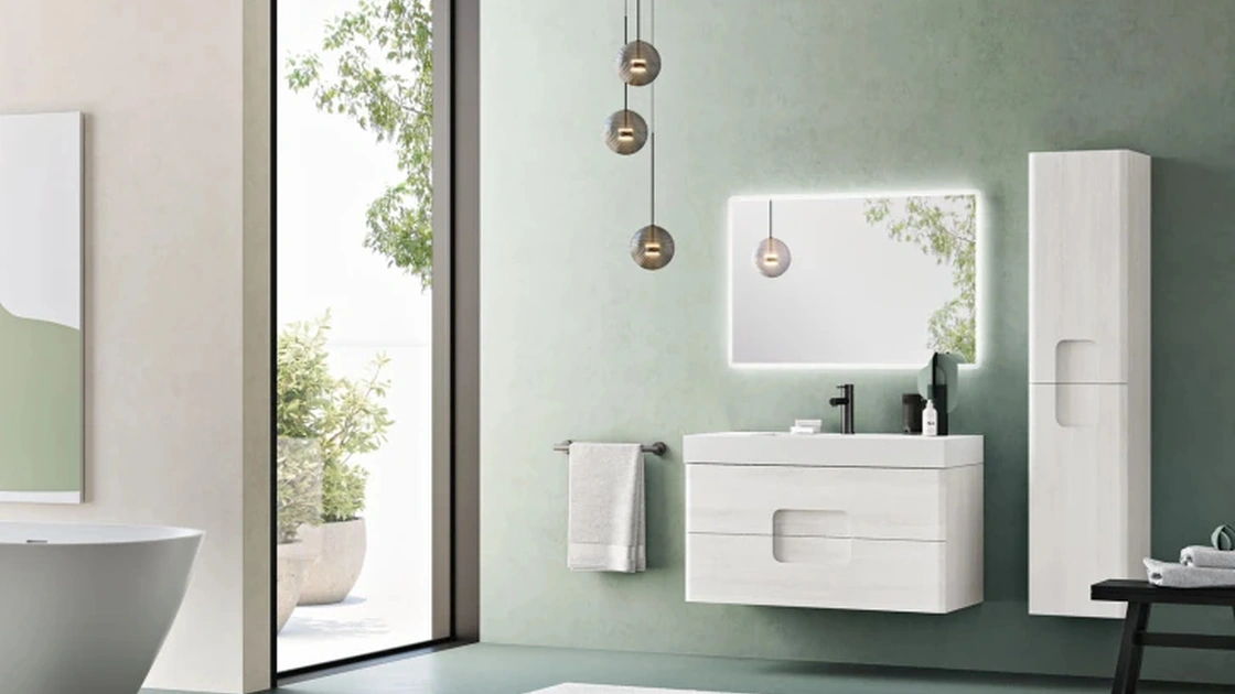 Mobile da Bagno Arco Larice Bianco di Modo Bluelife
