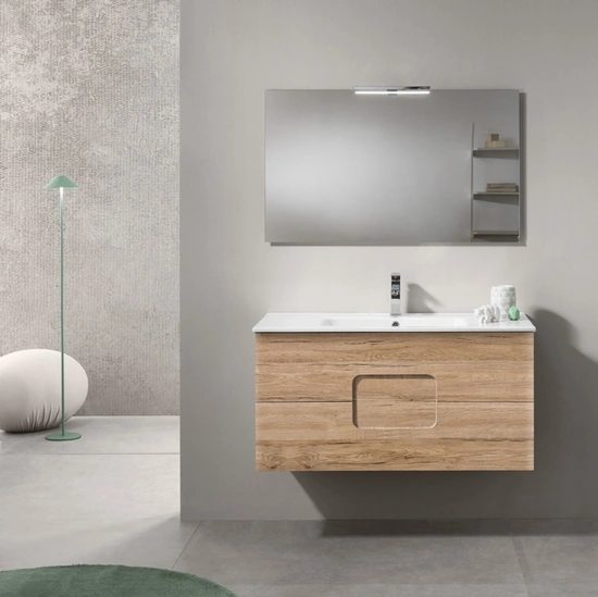 Mobile da Bagno Arco Rovere Nodi in pvc effetto legno di Modo Bluelife