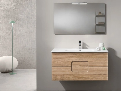 Mobile da Bagno Arco Rovere Nodi in pvc effetto legno di Modo Bluelife