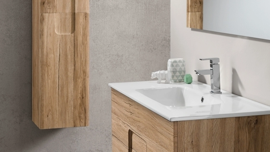 Mobile da Bagno Arco Rovere Nodi in pvc effetto legno di Modo Bluelife