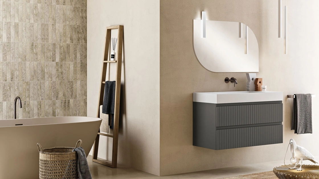 Mobile da Bagno sospeso Artico Antracite di Modo Bluelife