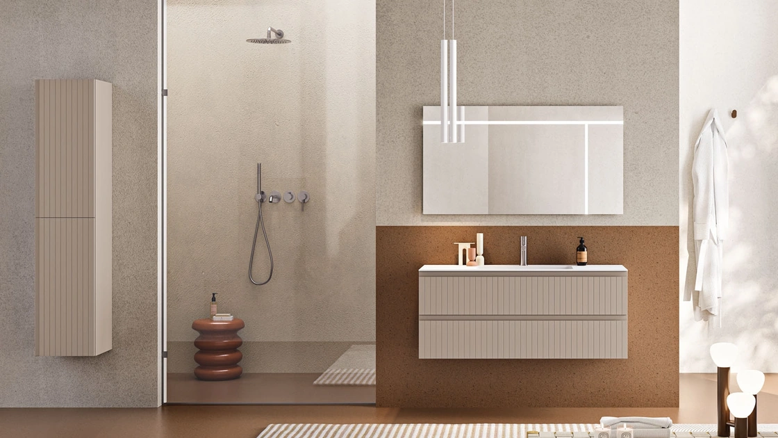 Mobile da Bagno sospeso Artico Tortora di Modo Bluelife