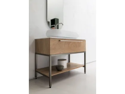 Mobile Bagno da appoggio in nobilitato effetto legno B201 BD010 di Compab