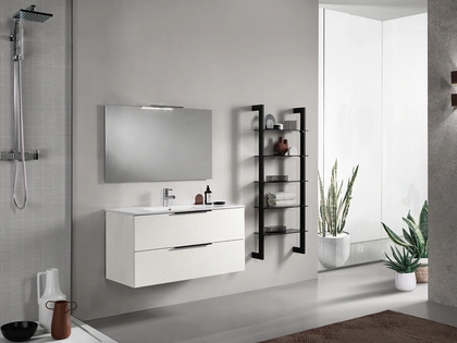 Mobile da Bagno Bali Olmo Bianco in nobilitato effetto legno di Modo Bluelife