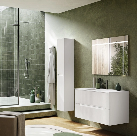 Mobile da Bagno Balos Bianco Lucido di Modo Bluelife