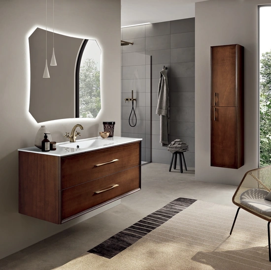 Mobile da Bagno sospeso Classic Noce di Modo Bluelife