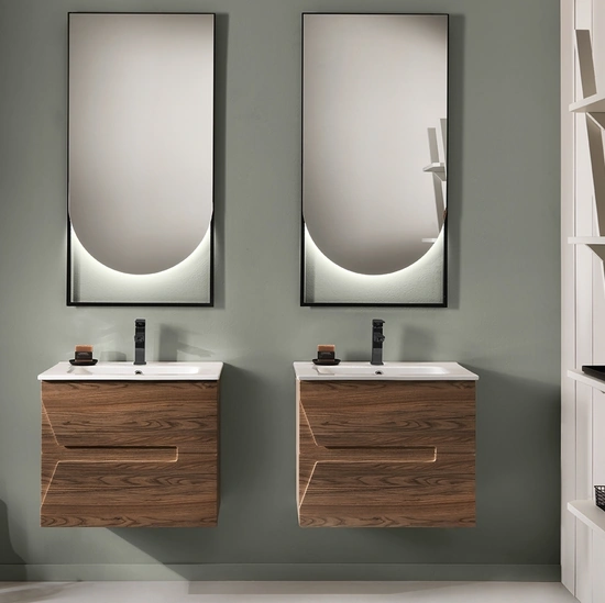 Mobile da Bagno Haiti Tek in pvc effetto legno di Modo Bluelife