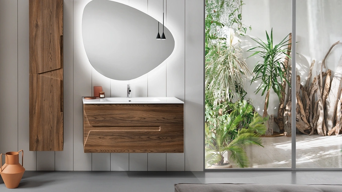 Mobile da Bagno Haiti Tek in pvc effetto legno di Modo Bluelife