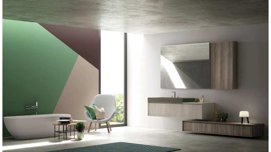 Mobile da Bagno M3 Composizione 122 di Puntotre