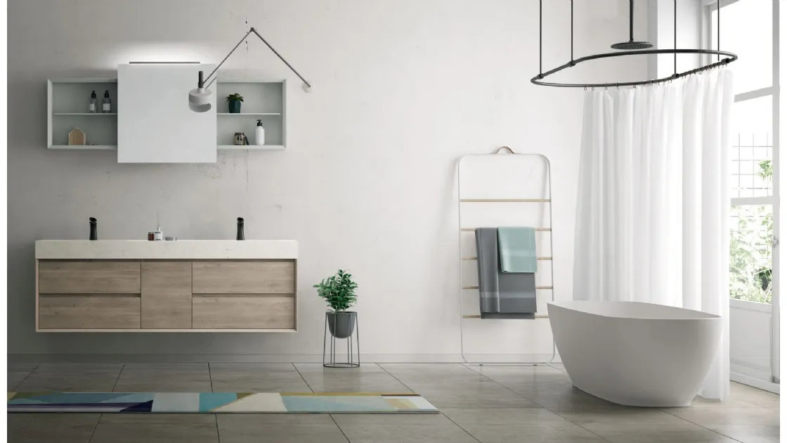 Mobile da Bagno M3 Composizione 127 di Puntotre