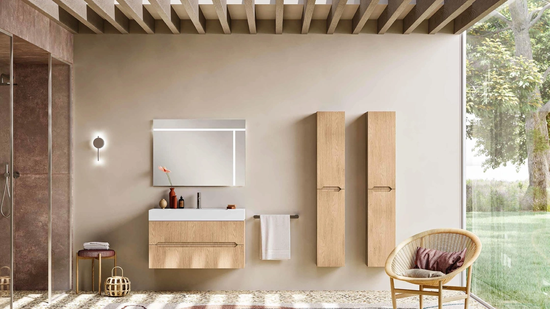 Mobile da Bagno sospeso Malia Rovere Chiaro di Modo Bluelife