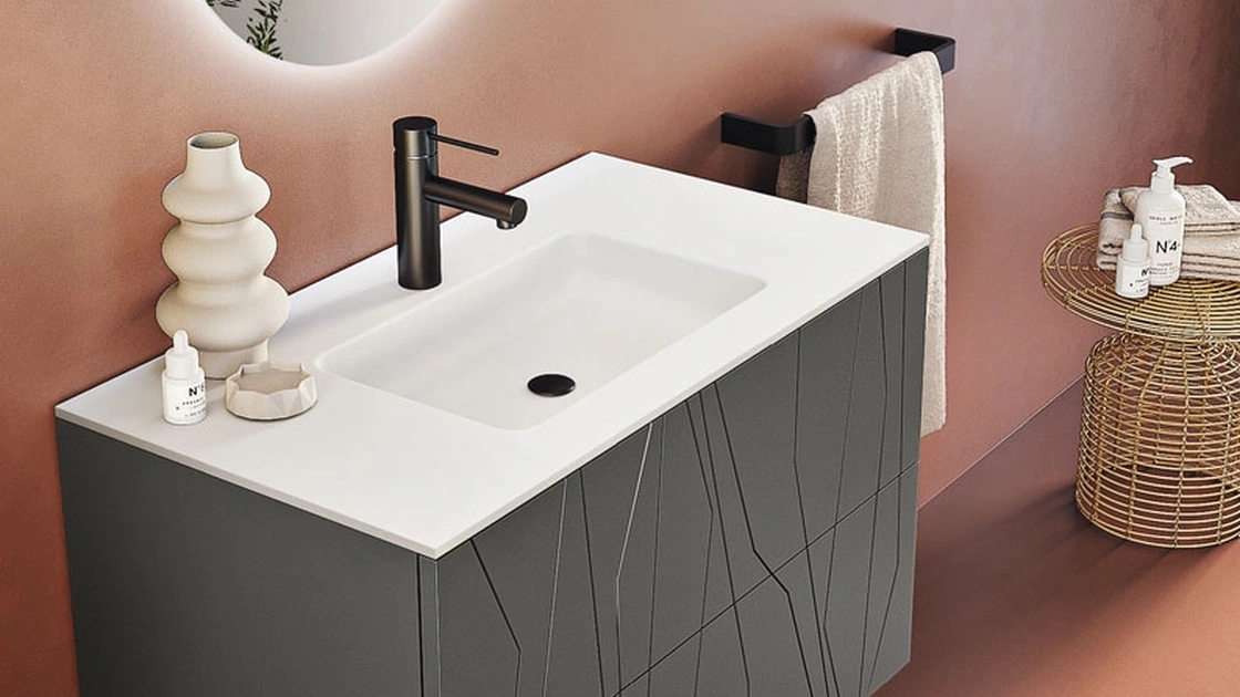 Mobile da Bagno sospeso Minos Antracite di Modo Bluelife