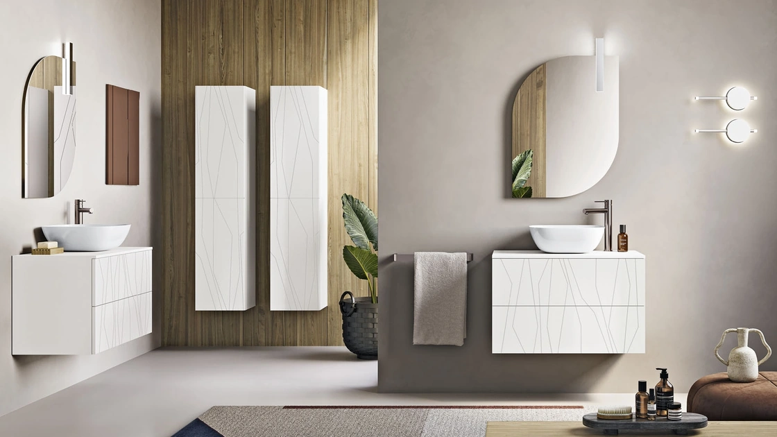 Mobile da Bagno sospeso Minos Bianco di Modo Bluelife