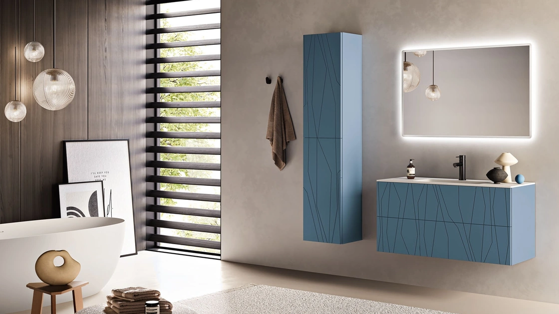 Mobile da Bagno sospeso Minos Blu di Modo Bluelife