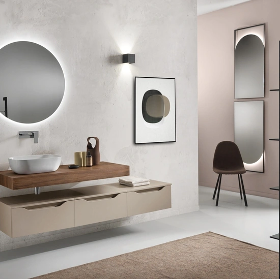 Mobile da Bagno sospeso Mixi Tortora in nobilitato di Modo Bluelife
