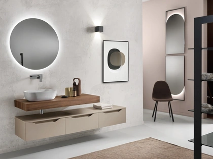 Mobile da Bagno sospeso Mixi Tortora in nobilitato di Modo Bluelife