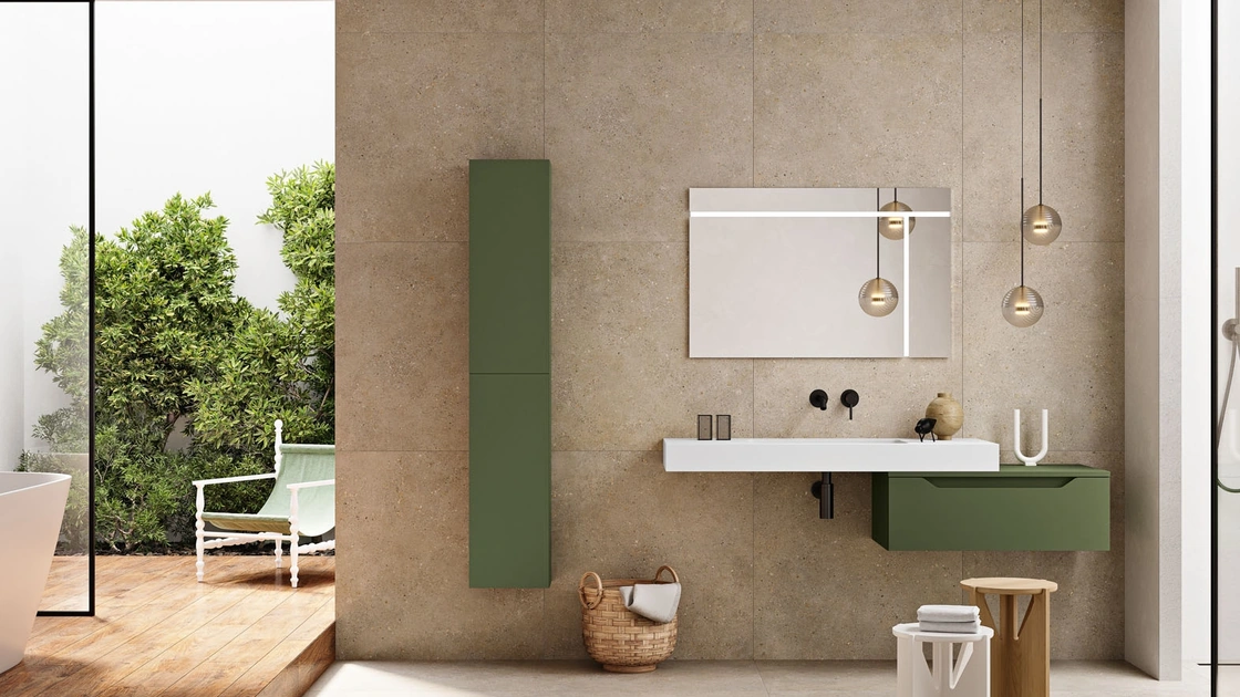 Mobile da Bagno Mixi Verde di Modo Bluelife