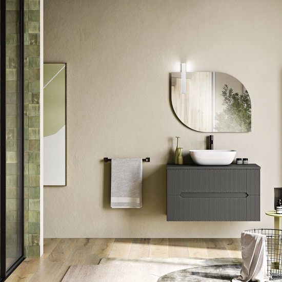 Mobile da Bagno sospeso Balos Antracite di Modo Bluelife