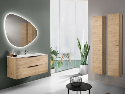 Mobile da Bagno Bali Quercia Naturale in nobilitato effetto legno di Modo Bluelife