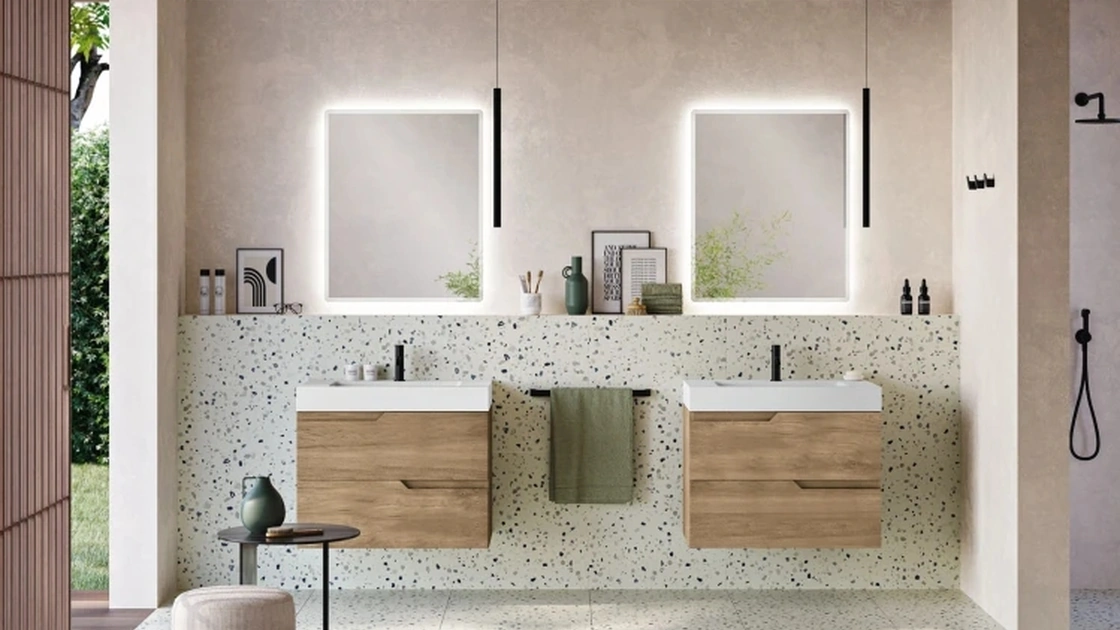 Mobile da Bagno sospeso Bora Rovere Nodi di Modo Bluelife