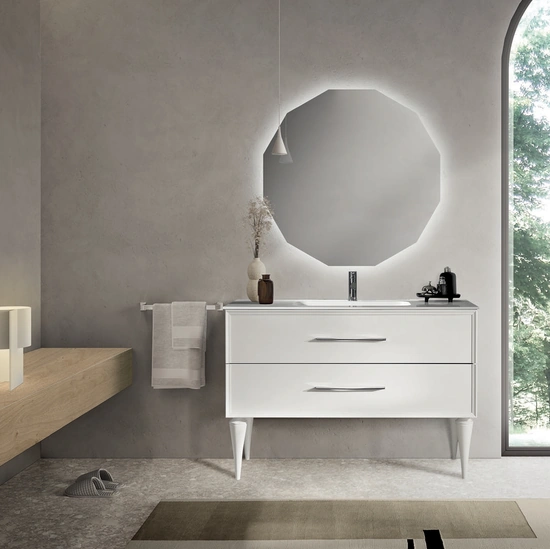 Mobile da Bagno a terra Classic Bianco di Modo Bluelife