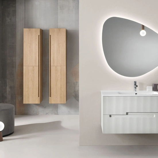 Mobile da Bagno sospeso Righe Grigio Perla di Modo Bluelife