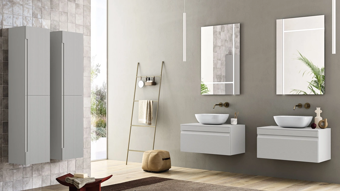 Mobile da Bagno sospeso Rio Grigio Perla di Modo Bluelife