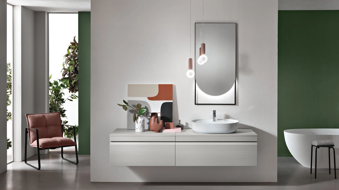 Mobile da Bagno sospeso Rio Grigio Perla di Modo Bluelife
