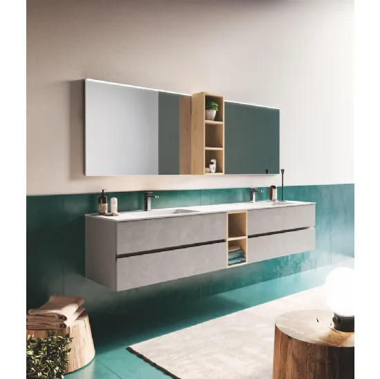 Mobile da Bagno sospeso in laminato Up & Down 01 di Puntotre