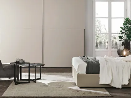 Letto Dafne in ecopelle con contenitore di Tomasella