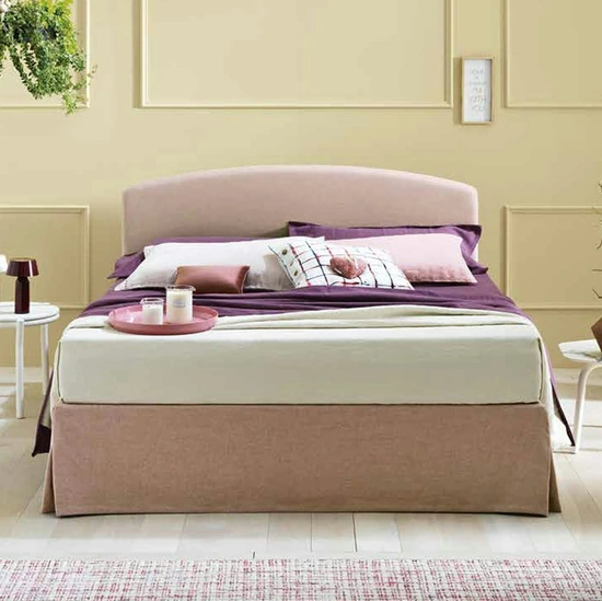 Letto Simplicity Project C30 con testiera arrotondata di Dorsal