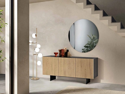 Madia Ronda con ante in MDF Rovere chiaro di Capodarte