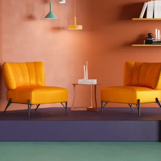 Poltroncina Bluma in pelle di Egoitaliano
