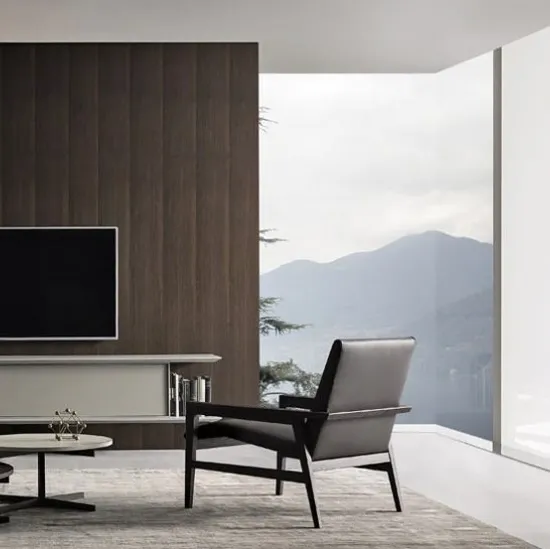 Poltroncina in pelle Halo di Giellesse
