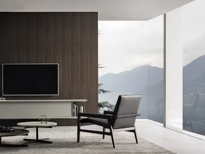 Poltroncina in pelle Halo di Giellesse