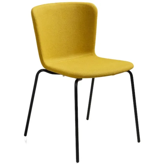 Sedia in tessuto con gambe in metallo Calla S M_M TS di Midj