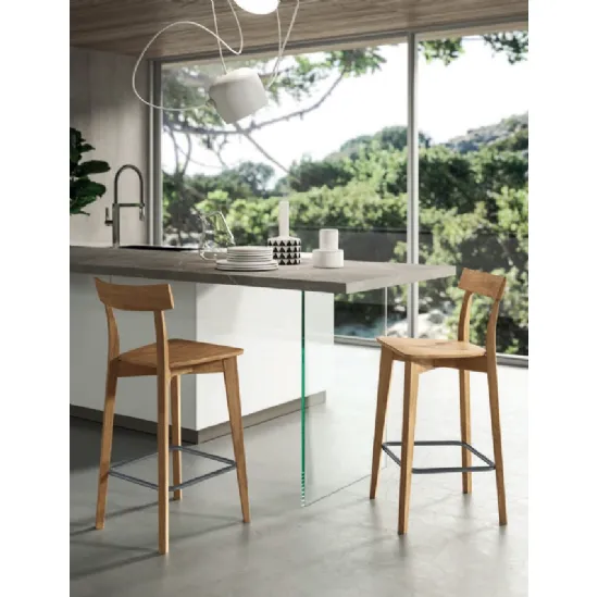 Sgabello Grace in legno di FGF Mobili
