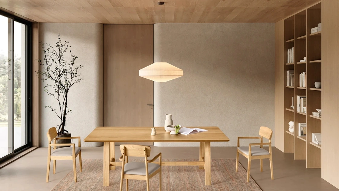 Sedia in legno di gomma Haven di Ikone Casa