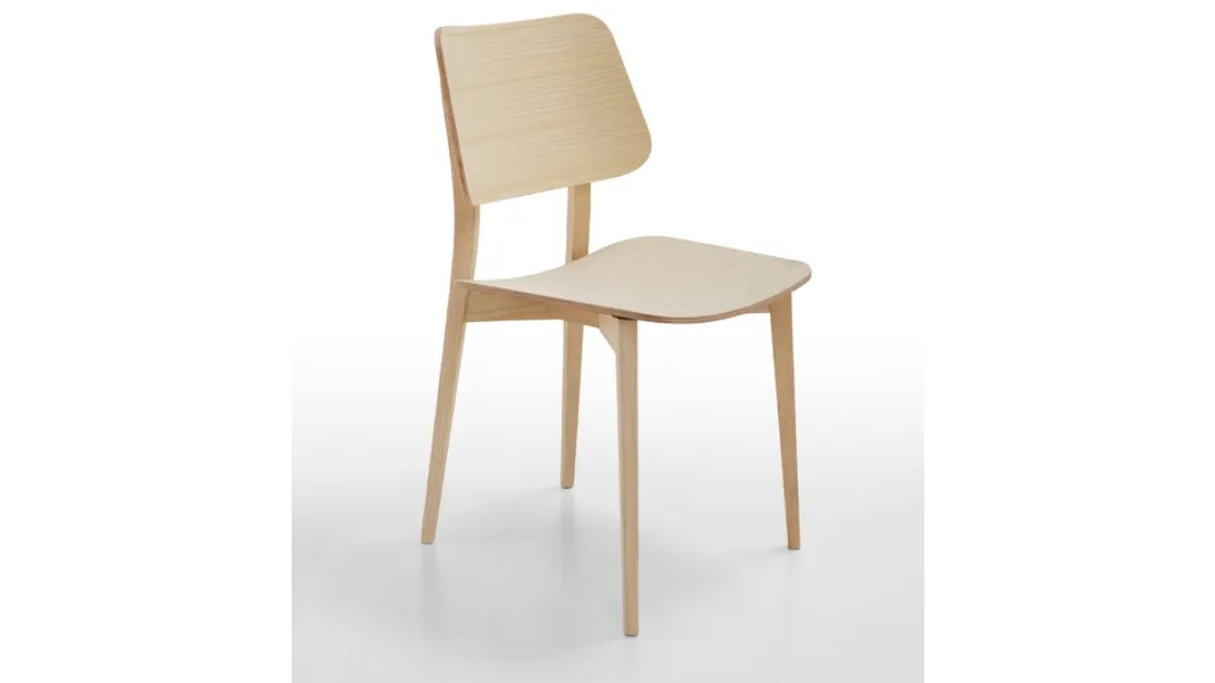 Sedia in legno Joe S L LG di Midj
