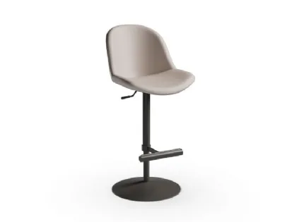 Sgabello in pelle con struttura in metallo verniciato Sonny SG YD di Midj