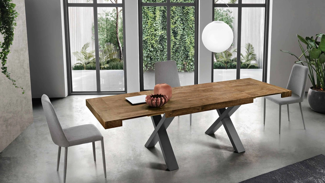 Tavolo allungabile in laminato effetto legno Paride di Capodarte