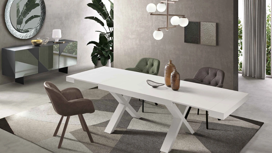Tavolo allungabile in laminato effetto legno Paride di Capodarte